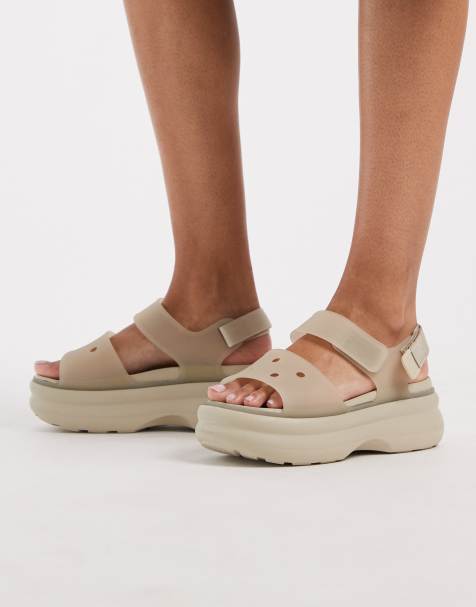 Crocs Soho Frosted platform sandal in beige - view 1