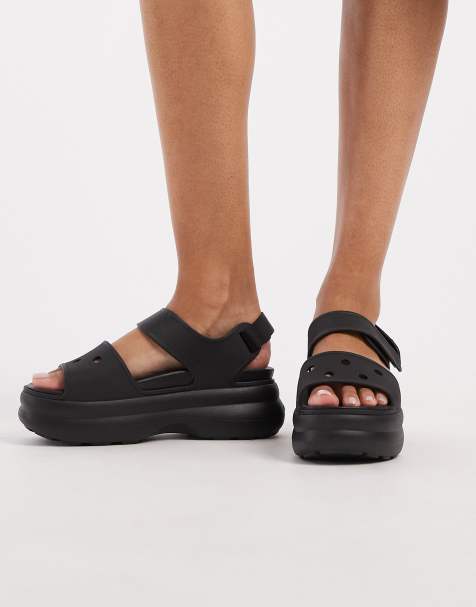 Crocs – Soho – Sandalen in Schwarz mit Plateausohle - view 1
