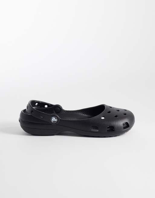 Crocs - Sorte klassiske ballerina-clogs, 3 af 4