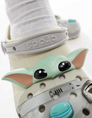 Crocs Star Wars Grogu Classic Clogs In Gray