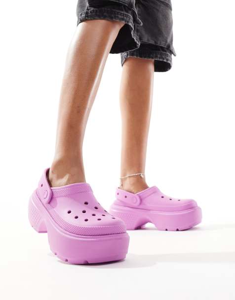 Crocs – Stomp – Lila tofflor i träskomodell - view 1
