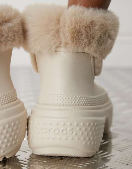 Croc boots with fur online