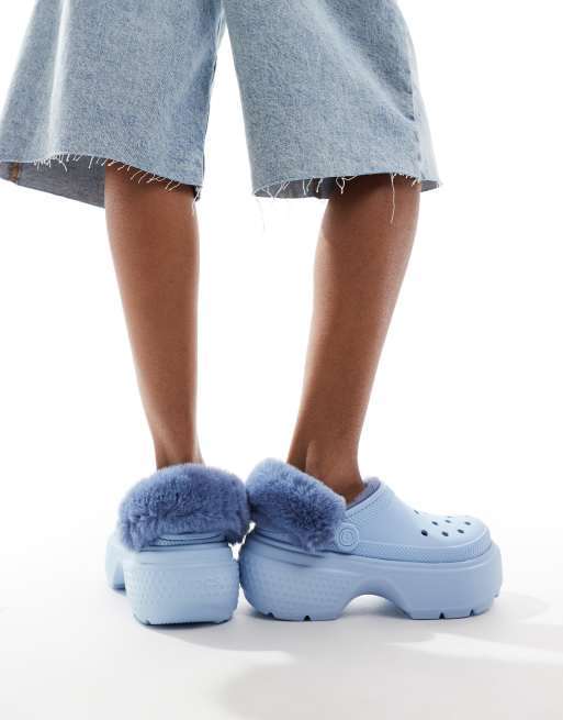 Crocs Unisex Stomp lined clog in black