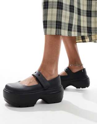 Crocs - Stomp - Mary-Jane-Schuhe in Schwarz