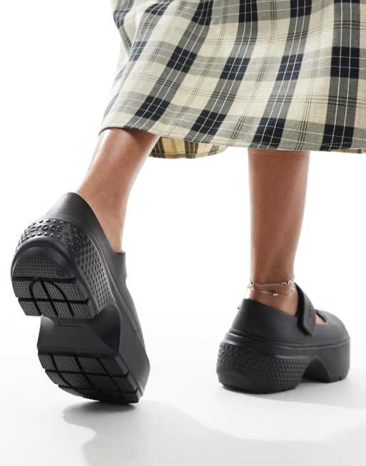Crocs stomp mary janes in black | ASOS