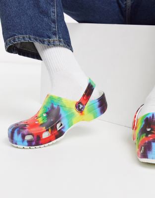 cheap tie dye crocs