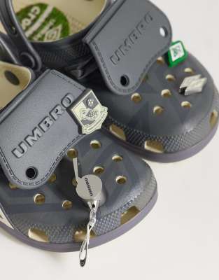 Crocs Umbro Classic Clogs-grey In Gray