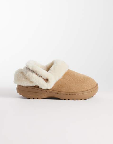 Crocs Unfurgtble vegan suede clogs in seipia - view 1