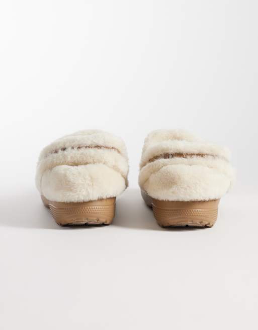 Crocs Unfurgtble vegan suede clogs in seipia, 4 of 4