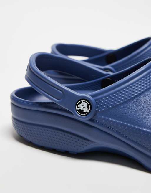 Navy Blue Sandals Ethics Blue Rubber Clogs For Men's Crocs Classic