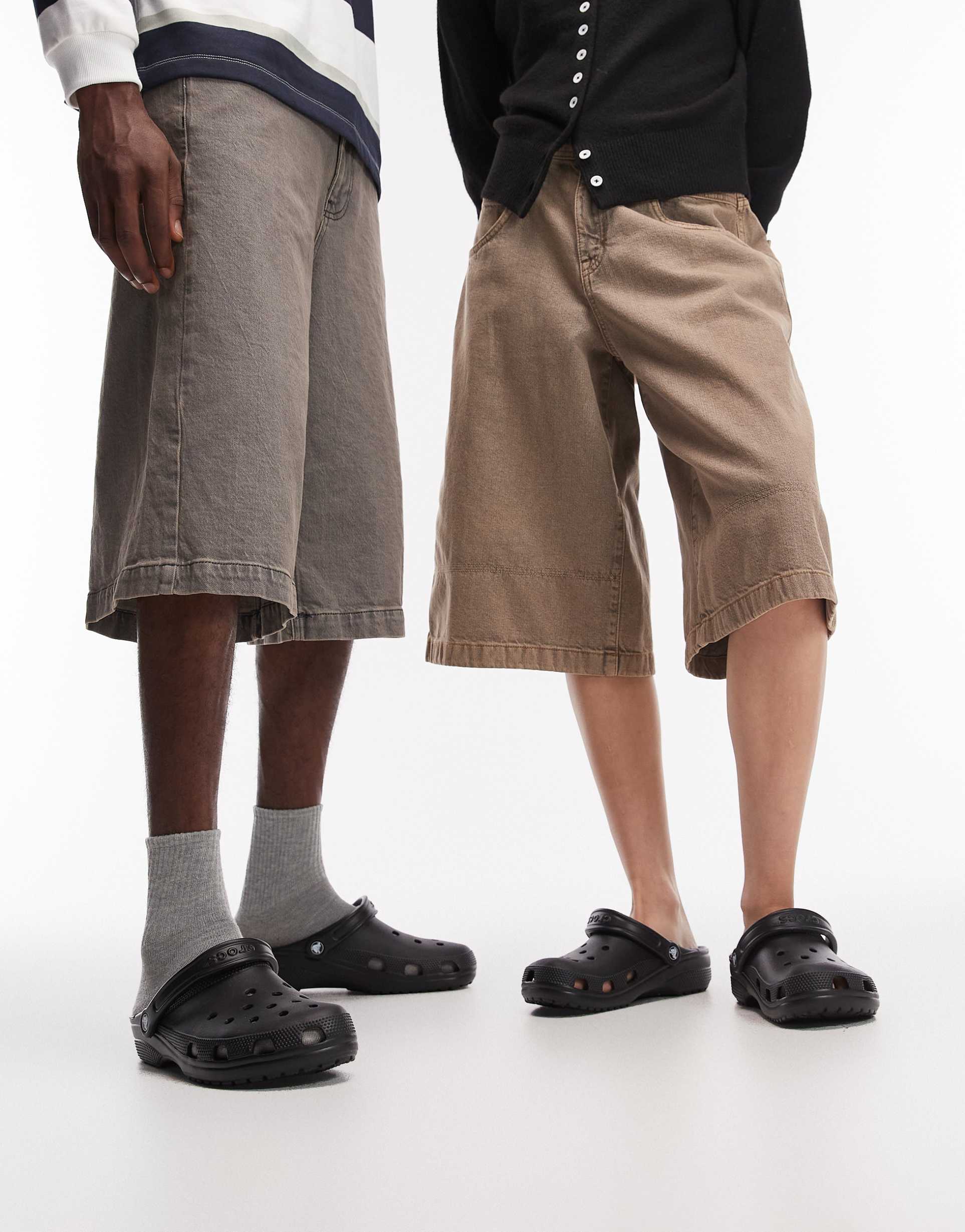 crocs unisex classic clogs in black