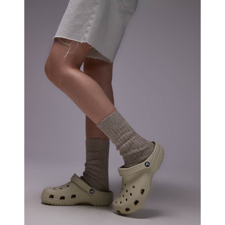 Crocs unisex classic clogs in bone | ASOS