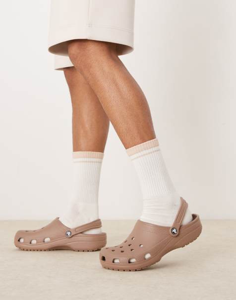 Crocs Unisex classic clogs in latte brown - view 1