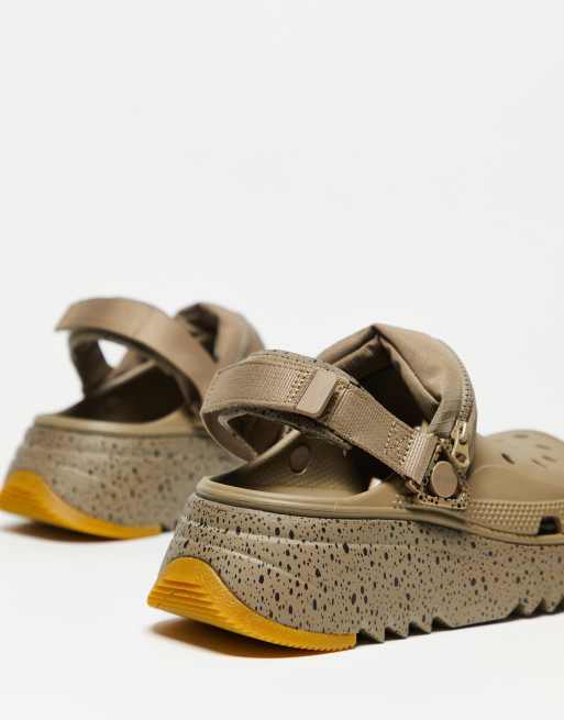 Crocs unisex classic hiker clogs in khaki ASOS