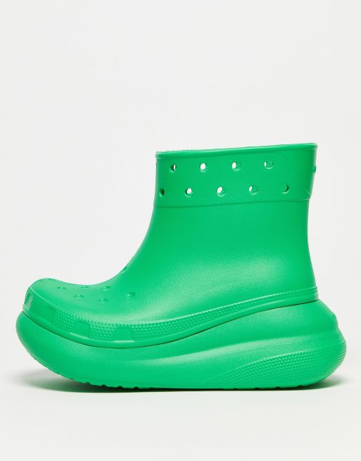 Crocs unisex crush rain boot in green