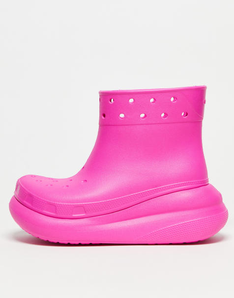 Crocs Unisex Crush rain boot in pink - view 1