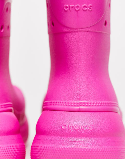 Crocs Unisex Crush rain boot in pink