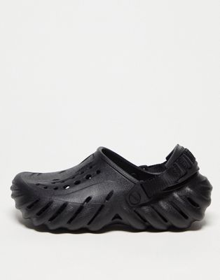 Crocs unisex echo clogs in black