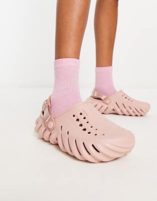 Crocs Unisex Echo Clogs In Pink Clay-neutral