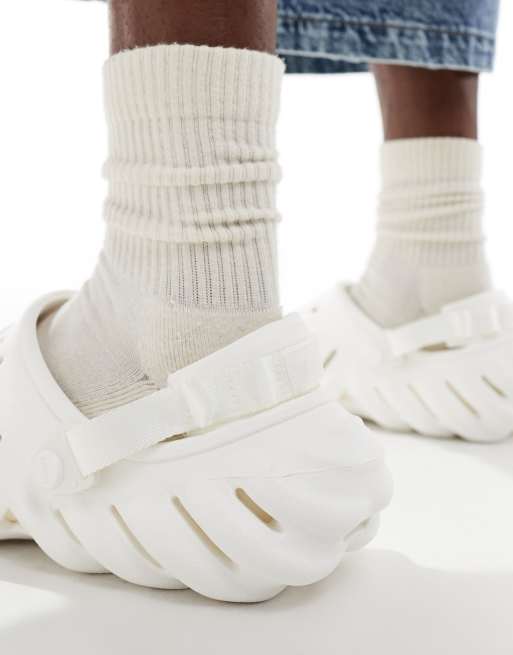 Crocs unisex echo clogs in white | ASOS