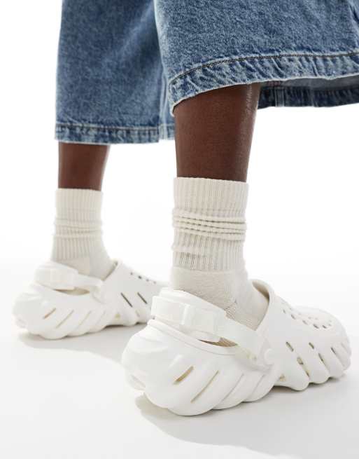 Crocs unisex echo clogs in white | ASOS