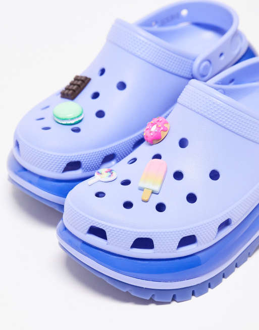 Blue crocs with clearance jibbitz