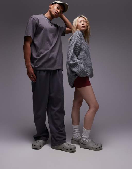 Crocs - Unisex - Klassiske clogs i elefantgrå, 4 af 5