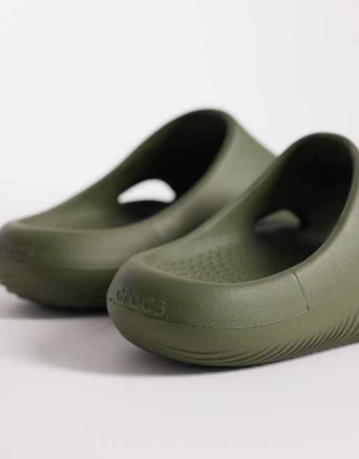 Crocs – Unisex – Mellow Recovery – Kakigröna tofflor, 3 av 4