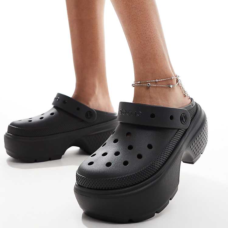 Crocs Unisex Stomp clog in black | ASOS Crocs Unisex Stomp clog in black | ASOS