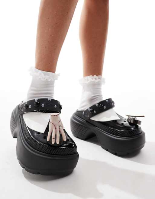 Crocs Wednesday stomp clog in black ASOS