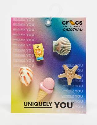 Crocs Crocs x ASOS beach vibes 5 pack jibbitz pack-Multi