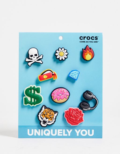 Crocs – Zestaw 10 przypinek Jibbitz – Tylko w ASOS