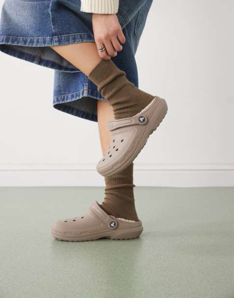 Crocs - Zoccoli classici color osso foderati - view 1