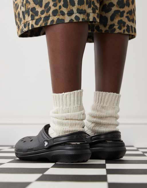 Crocs - Zoccoli unisex classici neri foderati, 3 di 4