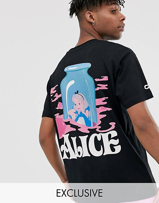 arc Reserve Demon Play Crooked Tongues Disney Alice In Wonderland oversized t-shirt in Black | ASOS