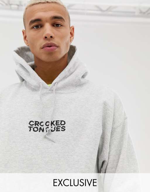 Grey hoodie shop with logo