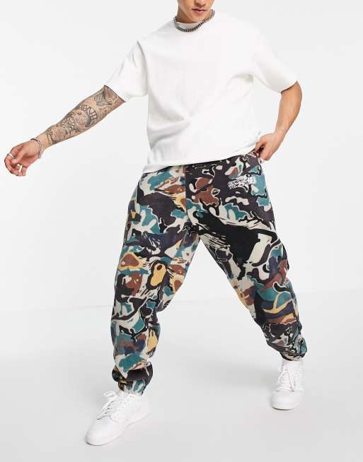 Crooked Tongues - Sæt med lynlås og multifarvet camouflage-print, 2 af 2