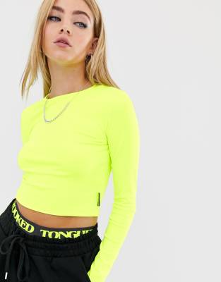 neon yellow long sleeve top