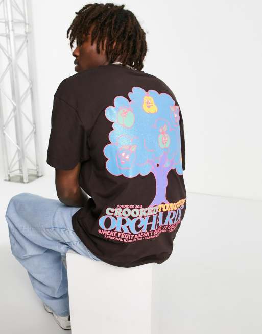 Crooked Tongues - Orchards - T-shirt met grafische print in bruin