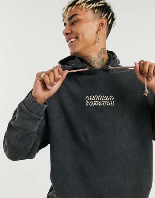 Crooked tongues black hoodie new arrivals