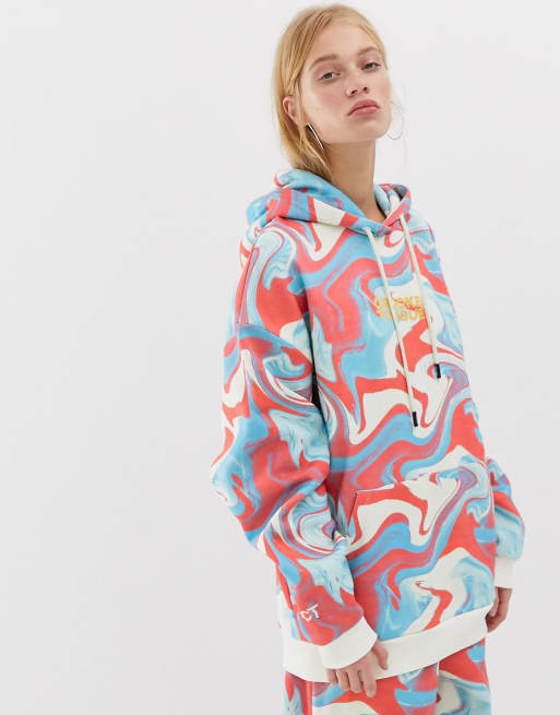 Crooked Tongues - Oversized trainingspak met marmerprint, 2 van 3