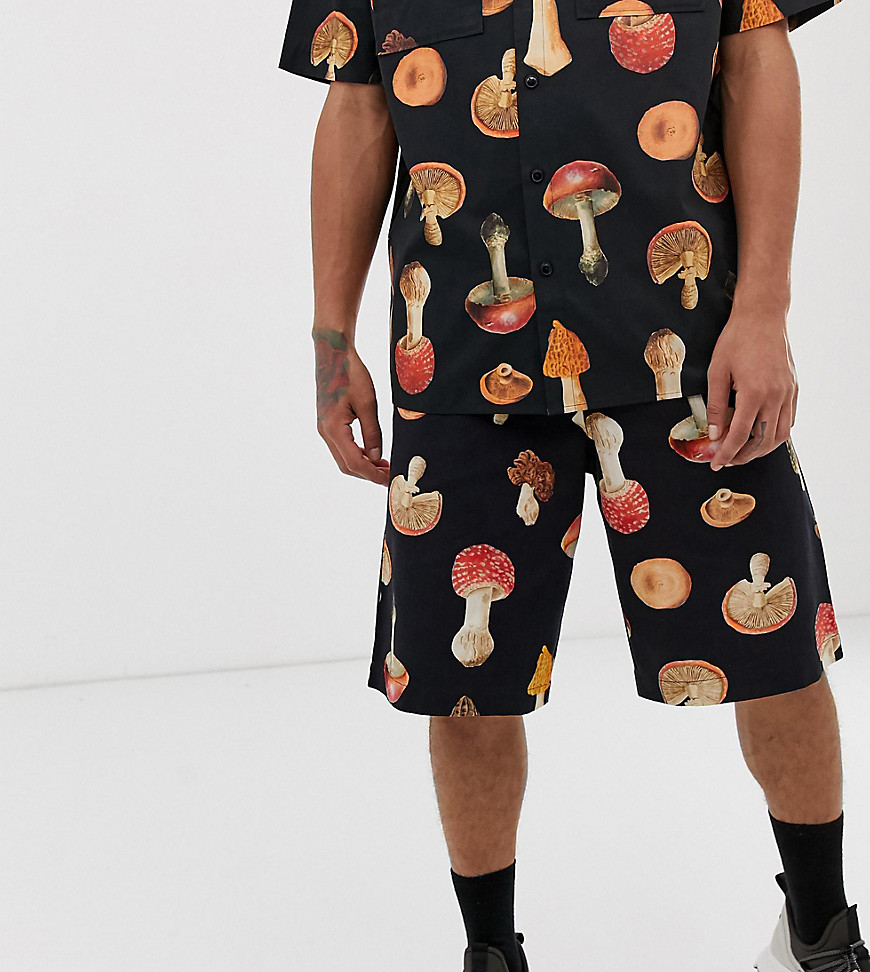 Crooked Tongues shorts med gentaget champignon-print-Multifarvet