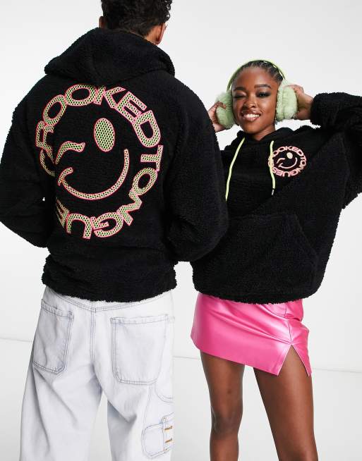 BOSS - Cotton oversize-fit hoodie with logo appliqué