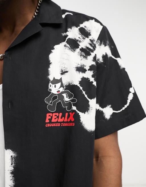 Crooked Tongues x Felix the Cat Unisex relaxed revere shirt in