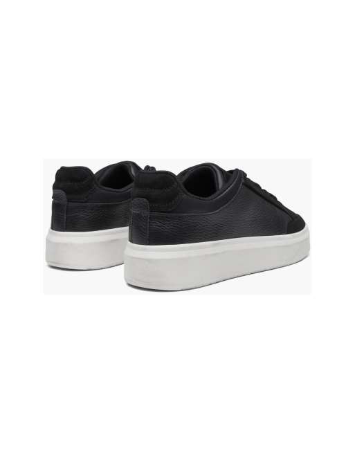 Cruyff Derby classic leather trainers in black, 2 of 3