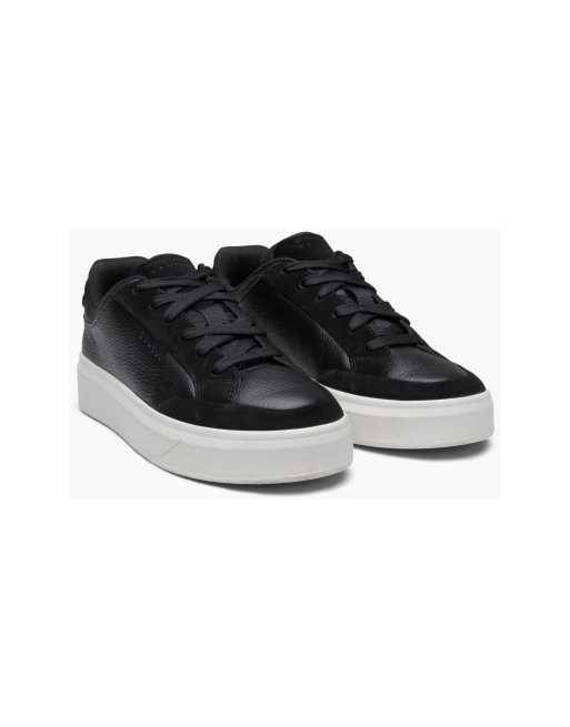 Cruyff Derby classic leather trainers in black, 3 of 3