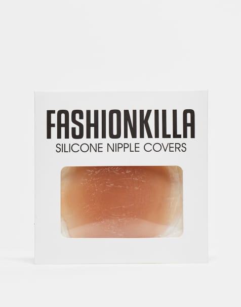Cubrepezones adhesivos beis de silicona de Fashionkilla - view 1