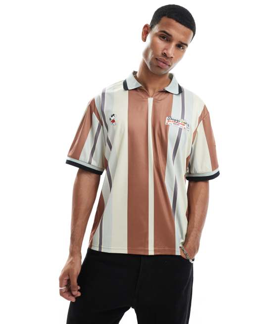 Cult Classic Snoopy sports oversized striped t-shirt in multi, 3 of 4