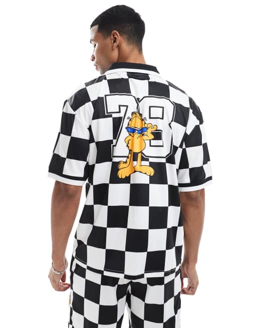Cult Classic - T-shirt oversize avec motif Garfield sport - Noir et blanc , 2 de 4