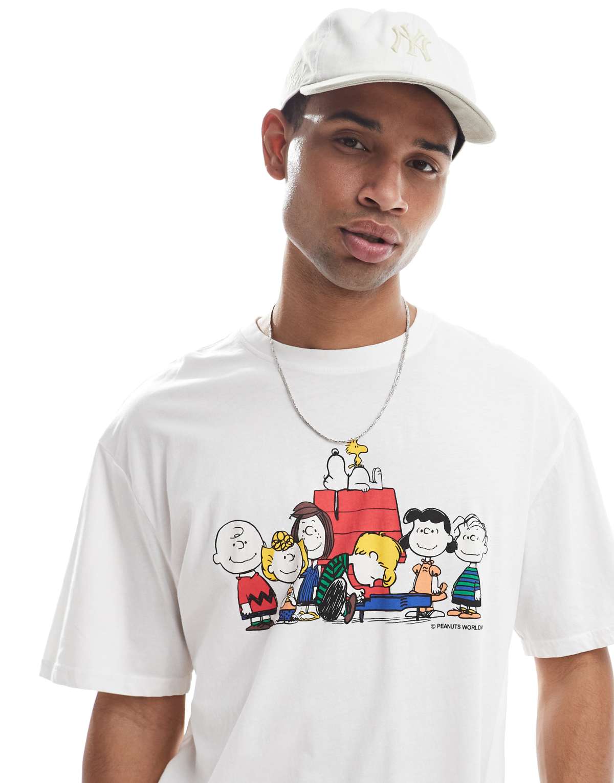Cult Classics Snoopy friends motif oversized t-shirt in white